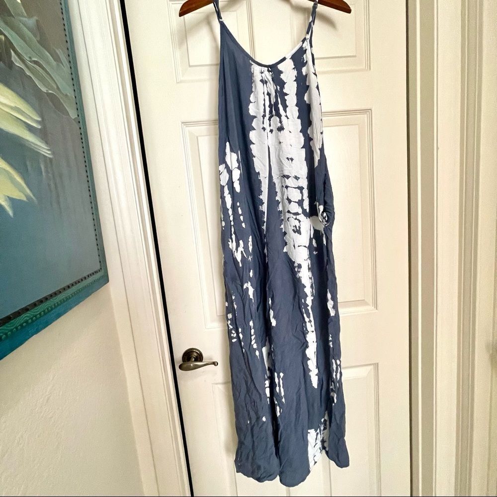 Buenos Ninos V neck blue and white pant suit - Picture 4 of 11